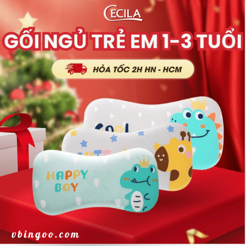 Goi ngu chong bep dau cho be Cecila Gối ngủ chống bẹp đầu cho bé Cecila