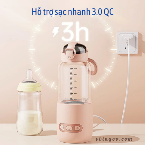 May ham sua cam tay khong day da nang man hinh LED Máy hâm sữa cầm tay không dây đa năng màn hình LED