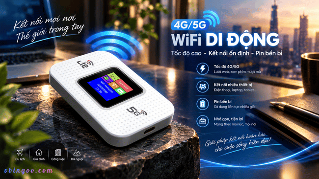 Bo Bo Phat WiFi Di Dong YUNAUN 4G LTE Bộ Phát WiFi Di Động YUNAUN 4G LTE