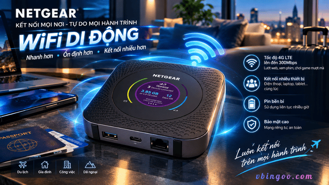 Bộ Phát Wifi di động 4G Netgear Nighthawk M1 MR1100