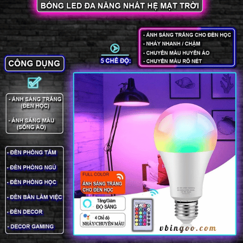 Bong Den thong minh dieu khien tu Bóng Đèn thông minh điều khiển từ xa