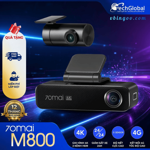 Camera hanh trinh 70mai 4K M800 HDR Dash Cam Camera hành trình 70mai 4K M800 HDR Dash Cam