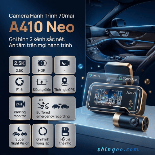 Camera hanh trinh o to 70mai A410 NEO Camera hành trình ô tô 70mai A410 NEO