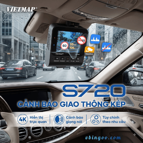 Camera hanh trinh o to Vietmap S720 Camera hành trình ô tô Vietmap S720