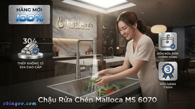 Chau Rua Chen Malloca MS 6070 Chậu Rửa Chén Malloca MS 6070