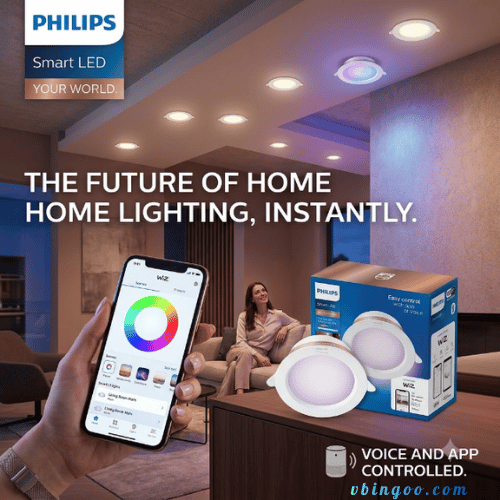 Den Thong Minh philips Wiz Connected Downlight Color Đèn Thông Minh philips Wiz Connected Downlight Color