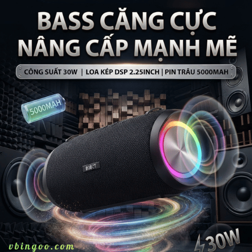 Loa Bluetooth RB120 MAX 30W ROBOT phiên bản cao cấp