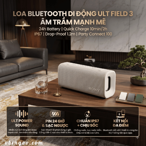 Loa bluetooth bass mạnh Sony ULT FIELD 3 SRS-ULT30