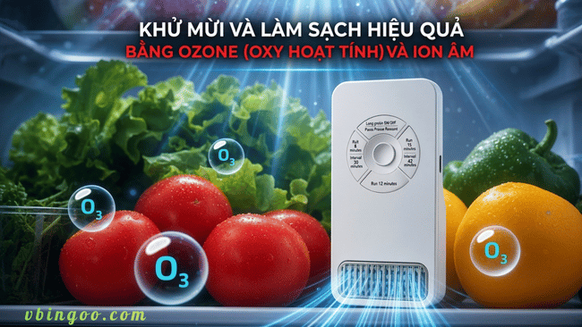 May Khu Mui Tu Lanh Modeco Máy Khử Mùi Tủ Lạnh Modeco