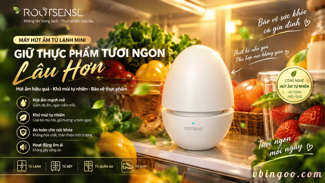 May Khu Mui Tu Lanh RootSense Máy Khử Mùi Tủ Lạnh RootSense