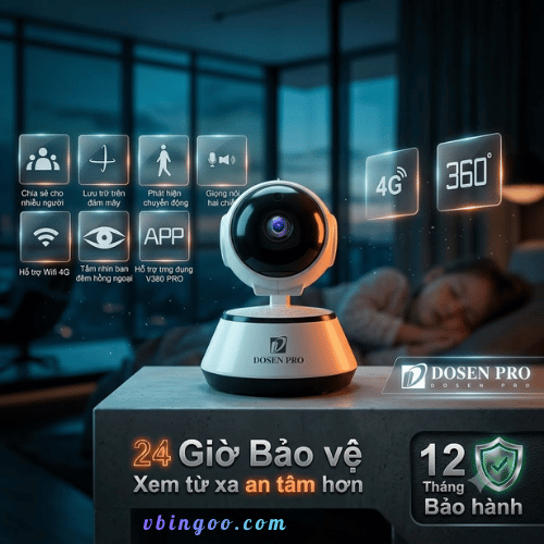 camera wifi trong nhà DOSEN PRO V380 Q1