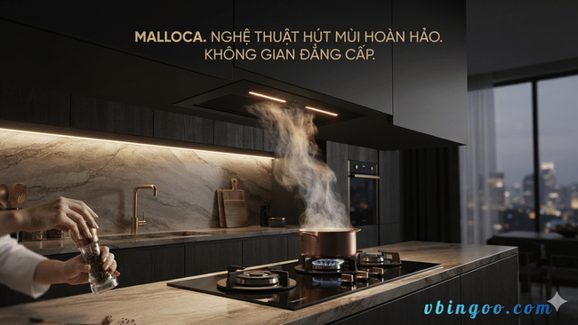 May hut mui nha bep am tu Malloca dang Pull out MH 600GT Máy hút mùi nhà bếp âm tủ Malloca dạng Pull-out MH-600GT