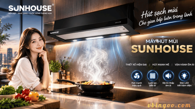 may hut mui nha bep Am Tu Sunhouse SHB6128 máy hút mùi nhà bếp Âm Tủ Sunhouse SHB6128