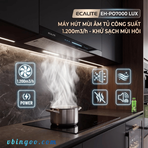 may hut mui nha bep Ecalite EH PO7000 LUX máy hút mùi nhà bếp Ecalite EH-PO7000 LUX
